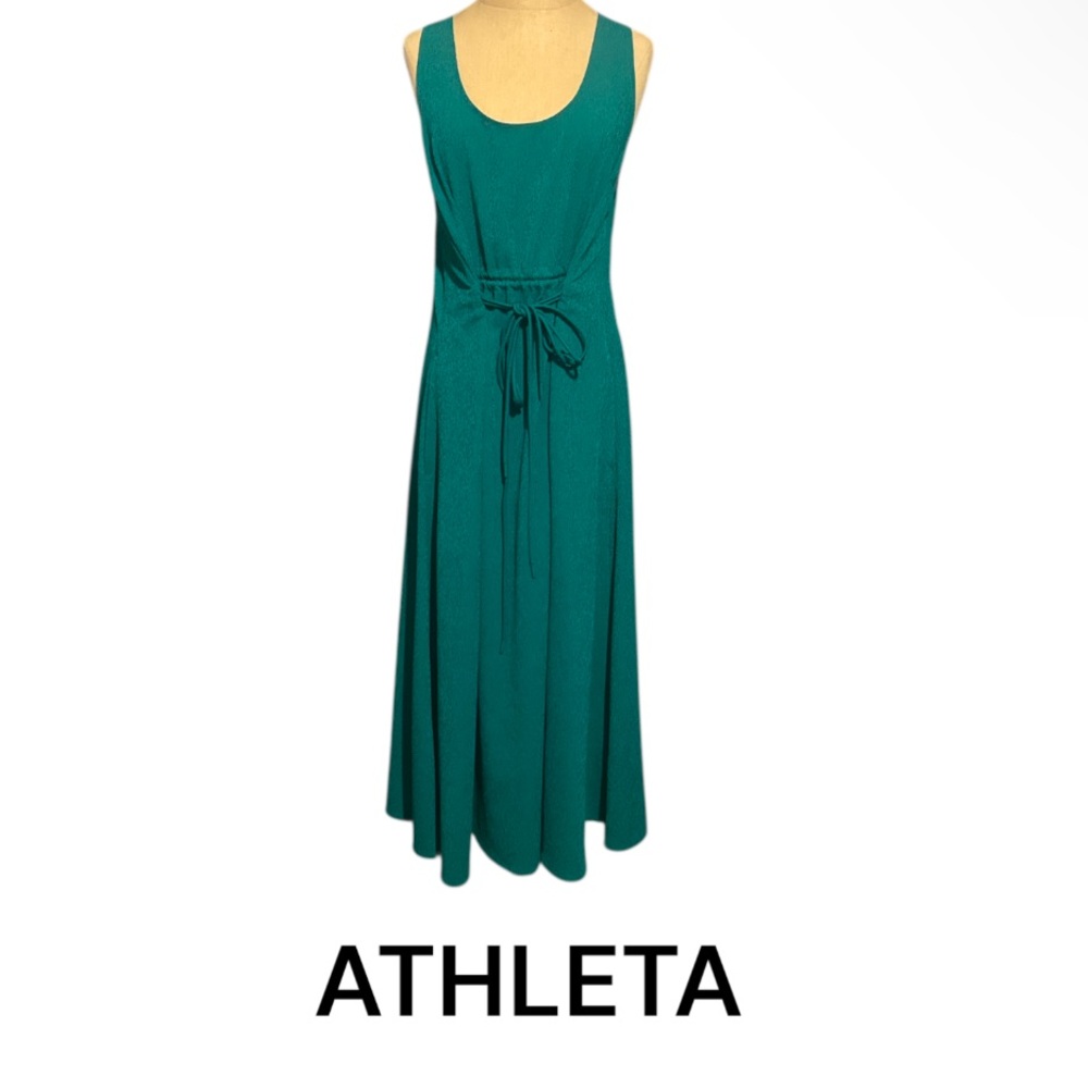 Authentic Athleta gorgeous green summer designer dress sz M
